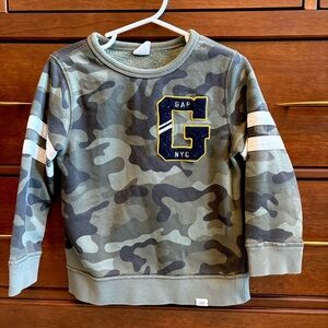 Baby Gap Boys Light Camo Crewneck Sweatshirt with G Appliqué 4t